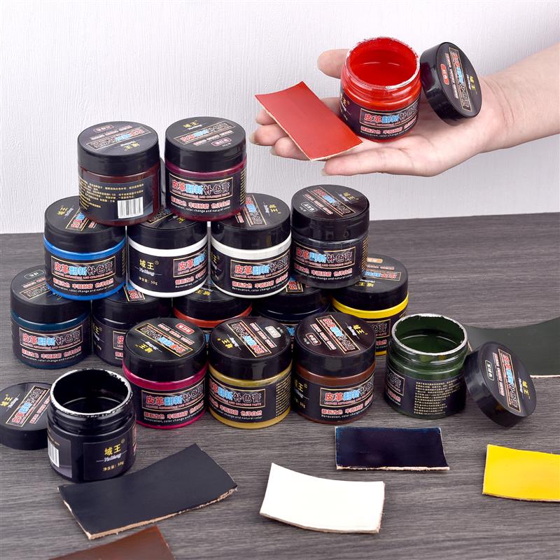 Leather Dye Finish - 靴,スニーカー,バッグ,ソファ,カーシート,染料,50ml用のアクリル革修理塗料,着色顔料