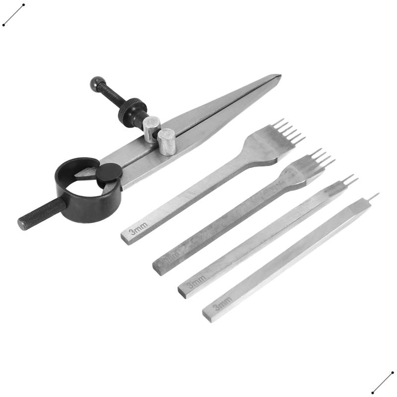 Wing Divider Stitch - レザーチゼルセット、プロングダイヤモンドレースステッチチゼルホールパンチツールとレザーステッチ用ウィングディバイダー