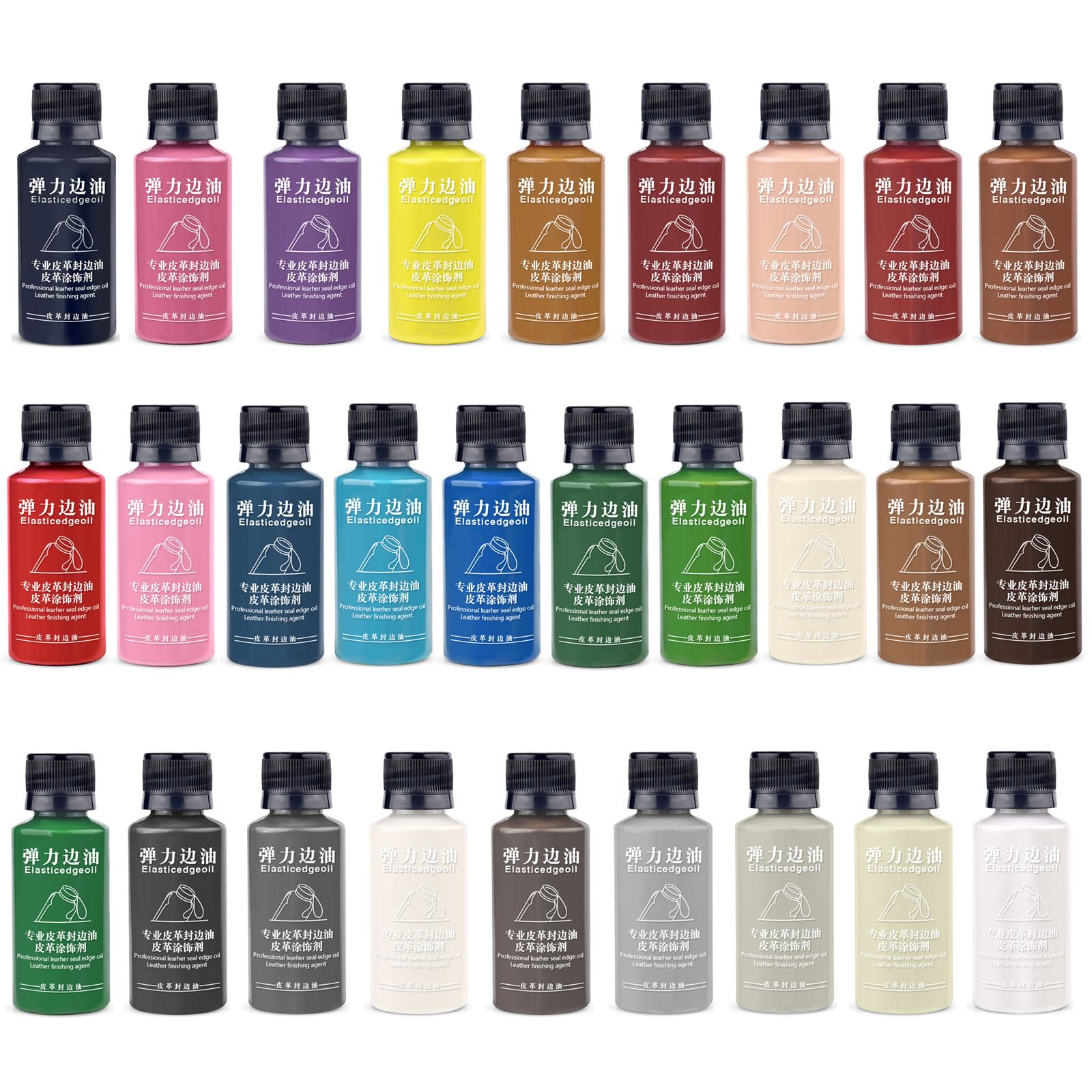 Leather Dye Finish - レザーエッジペイント,オイル染料,カラーコート,マットレザー,仕上げ用品,手工芸品,靴の顔料,30ml