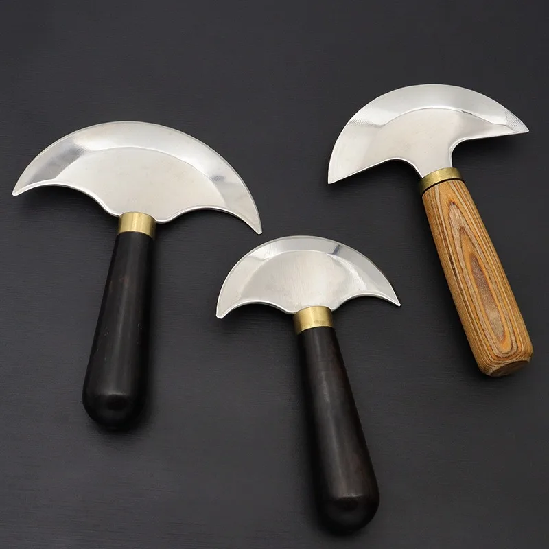 Leatherwork Craft - 手動革漉きナイフ DIY レザークラフト切断用パリングツール 手動トリミングカッター 革彫刻クラフト作業用