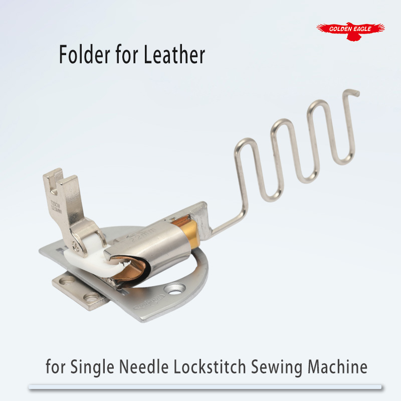 Leatherwork Needles - ゴールデンイーグル KS184 レザー用フォルダー シングルフォールドヘビーデューティー押え金 バインダー 1針本縫いミシン部品用