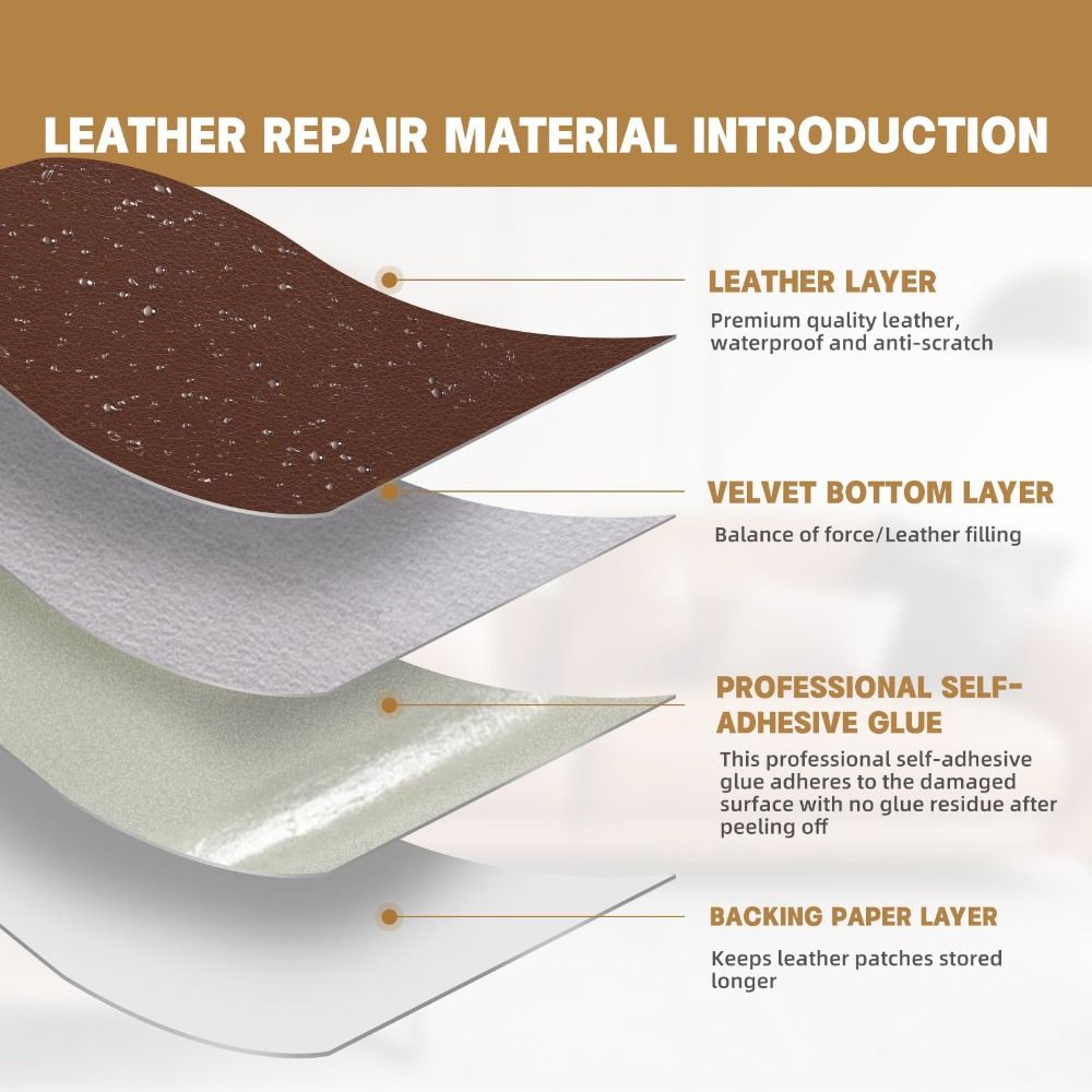 自己粘着レザー補修パッチ 20x30cm マット家具補修テー - Contact Cement Leather のレビューと価格