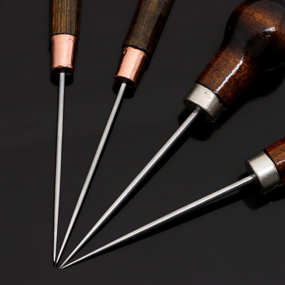 木製ハンドル付きステッチ針,1ピース,合金コーン,針,ソーイ - Leatherwork Needles のレビューと価格