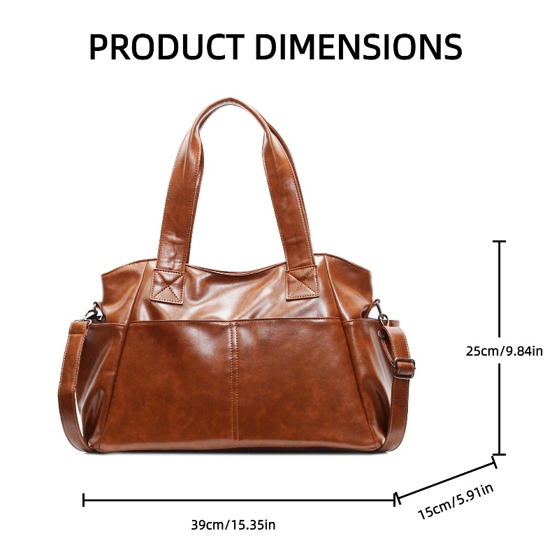 レディース レトロ ソフトレザー ハンドバッグ 多ポケット  - Leather Work Handbag のレビューと価格