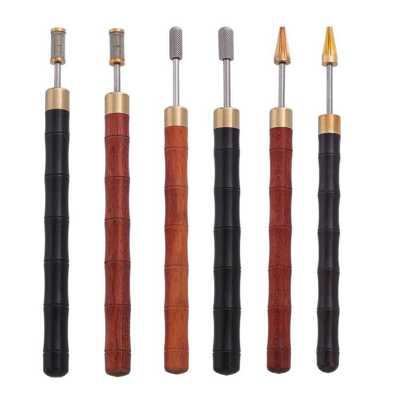 黒檀の木製エッジペイントペン、真鍮チップ付き、滑らかな仕上が - Leather Dye Finish のレビューと価格