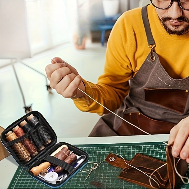 [革作業キット] 革縫製キット、大きな目針、ワックス糸、革張 - Leatherwork Needles のレビューと価格