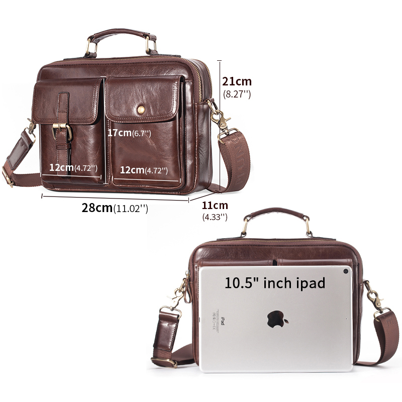 ブランドの新しい牛革メッセンジャーバッグ男性本革ハンドバッグ - Leather Work Handbag のレビューと価格